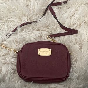 Michael Kors mini crossbody in burgundy